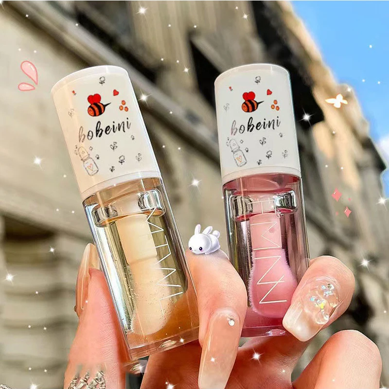 1pc Lip Balm Oil Honey Milk Lip Gloss Lighten Lip Lines Natural Ingredients Treatment Not Sticky