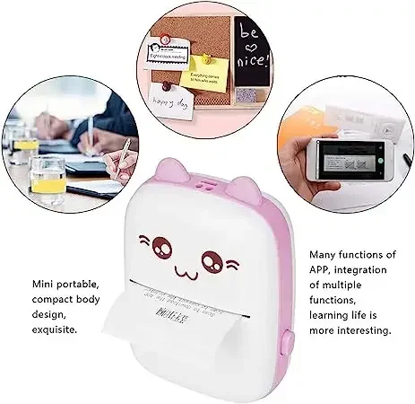 GlowMart Hot Sale Mini Cat C9 Portable Mini Thermal Printer Imprimante Thermique Impresora Porttil Smartphone Printer