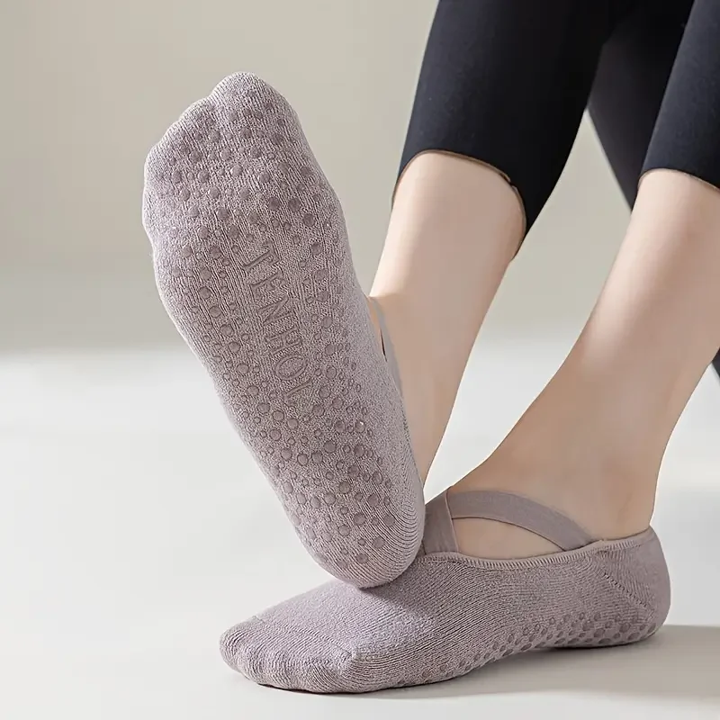 Women's Non-Slip Yoga and Pilates No-Show Socks with Silicone Grip
