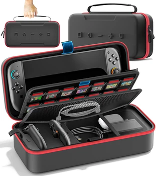 Nintendo Switch Travel Case, Waterproof Anti-Scratch Storage Bag for Switch/ Switch OLED 1