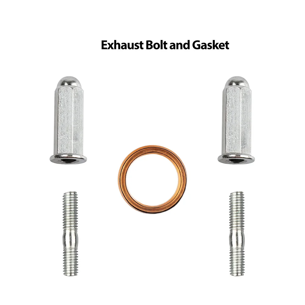 Exhaust Bolt and Gasket For GY6 50 cc 70cc 90 cc 110cc 125 150cc Scooters ATVs Go Karts Moped Quad 4 Wheeler Dune Buggy