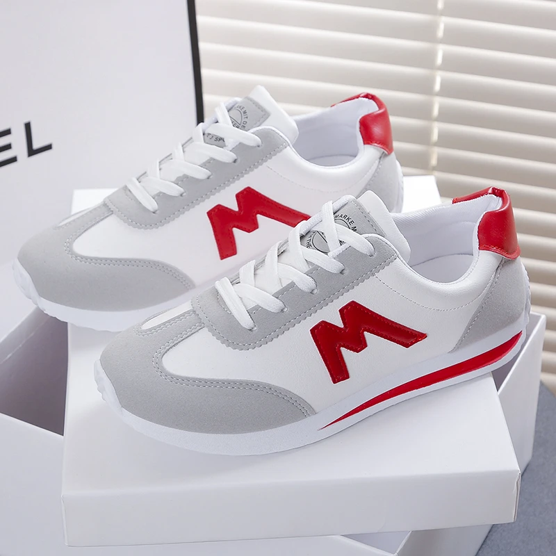 Seasonal New Women Flat Sole Single Shoes Oversized Casual Sports Shoes Running Tennis Low Top Lace Up Women Shoes 6