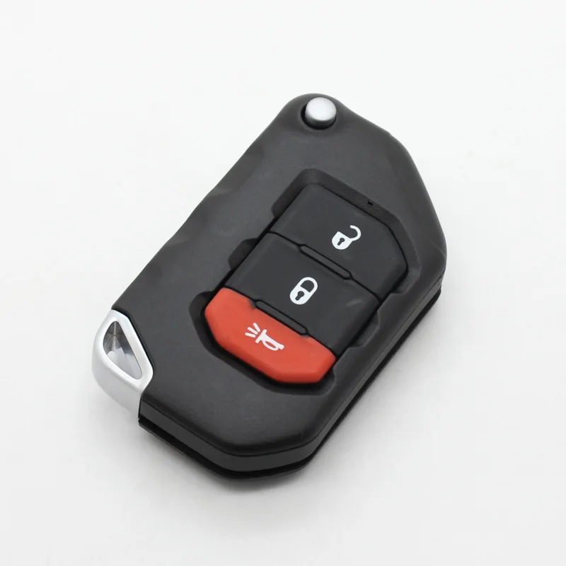 2/3/4 Button Flip Remote shell for Jeep Wrangler Folding Key 2018-2019 FCCID: OHT1130261