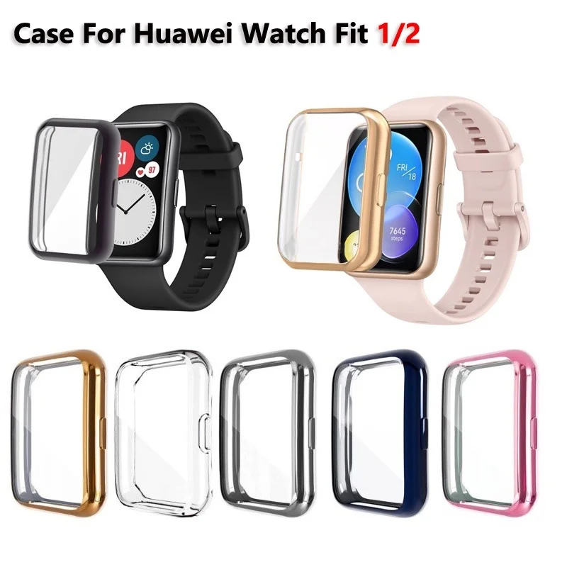 Housse de protection souple pour HUAWEI Watch Fit 2 étui de protection en TPU compatible avec HUAWEI Watch Fit Cover_voghion.com