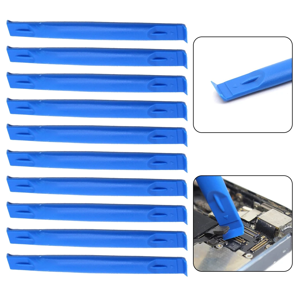 10pcs 83mm Light Blue Plastic Opening Tool Cross Crowbar DIY Spudger Cylindrical Quality Tool  Accessories