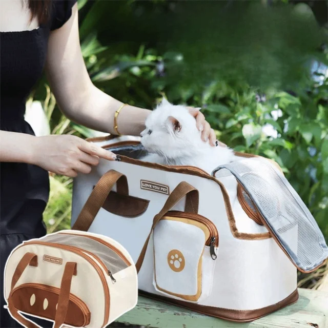 Safety Oxford Pet Carrying Handbag Large Capacity Breathable Pet Carrying Bag Portable Waterproof Cat carry supplies Outdoor 4