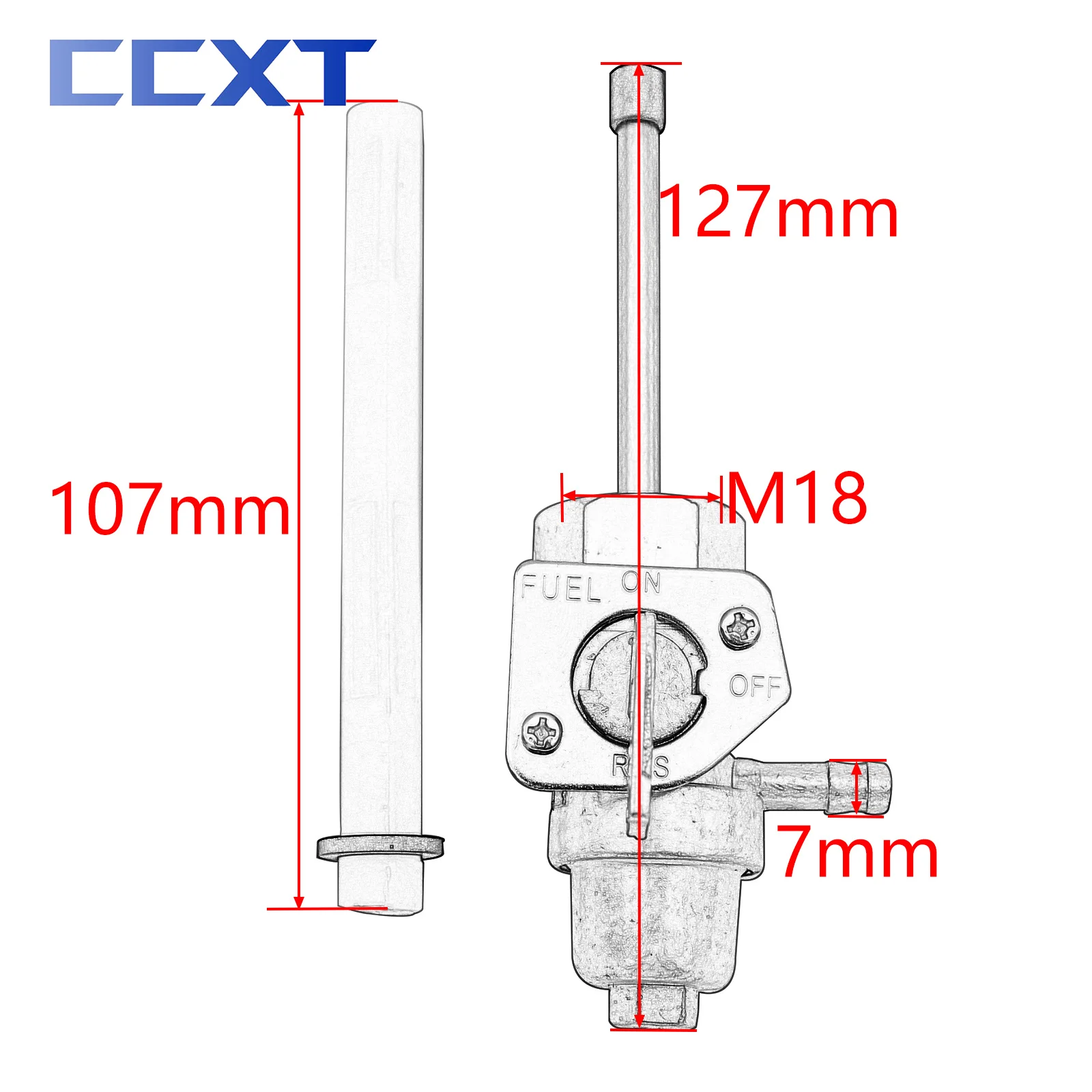 Motorcycle Petcock Fuel Tank Shut Valve 18mm Honda CRF230L CRF230M CB250 CB750F CBX1000 CB900C CB900F ATC250ES ATC250SX 350X fuel petcock valve
