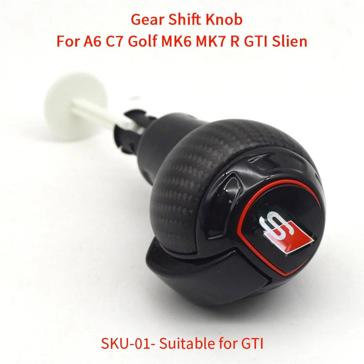 

Carbon Fiber Gear Shift Knob Electronic Shift Handle for Audi A6 C7 VW Golf MK6 MK7 R GTI Slien