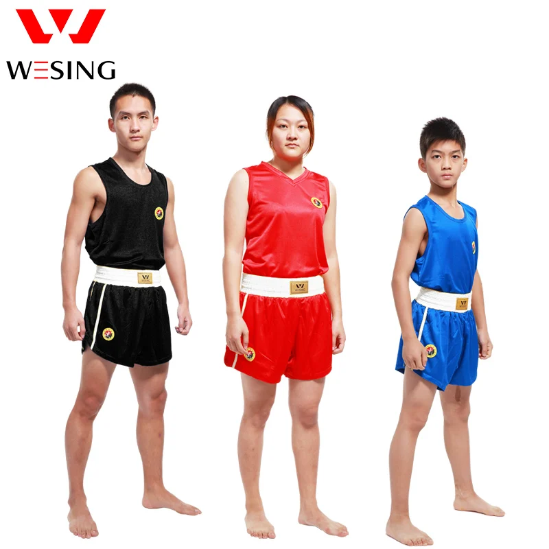 Wesing Sanda Uniform Men Women Children Suits Shorts Outfits Training Competition Suit Plus Size 5XL sports apparel