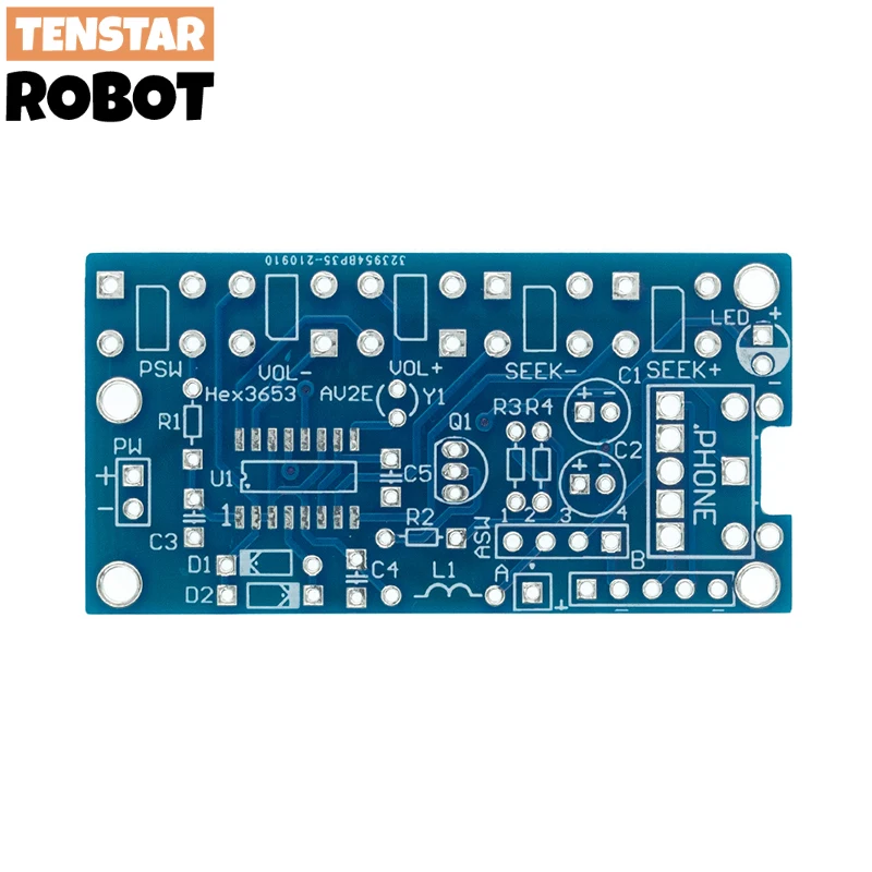 RDA5807 DIY Electronic Kits Wireless Stereo FM Radio Receiver Module PCB 76MHz-108MHz DC 1.8V-3.6V