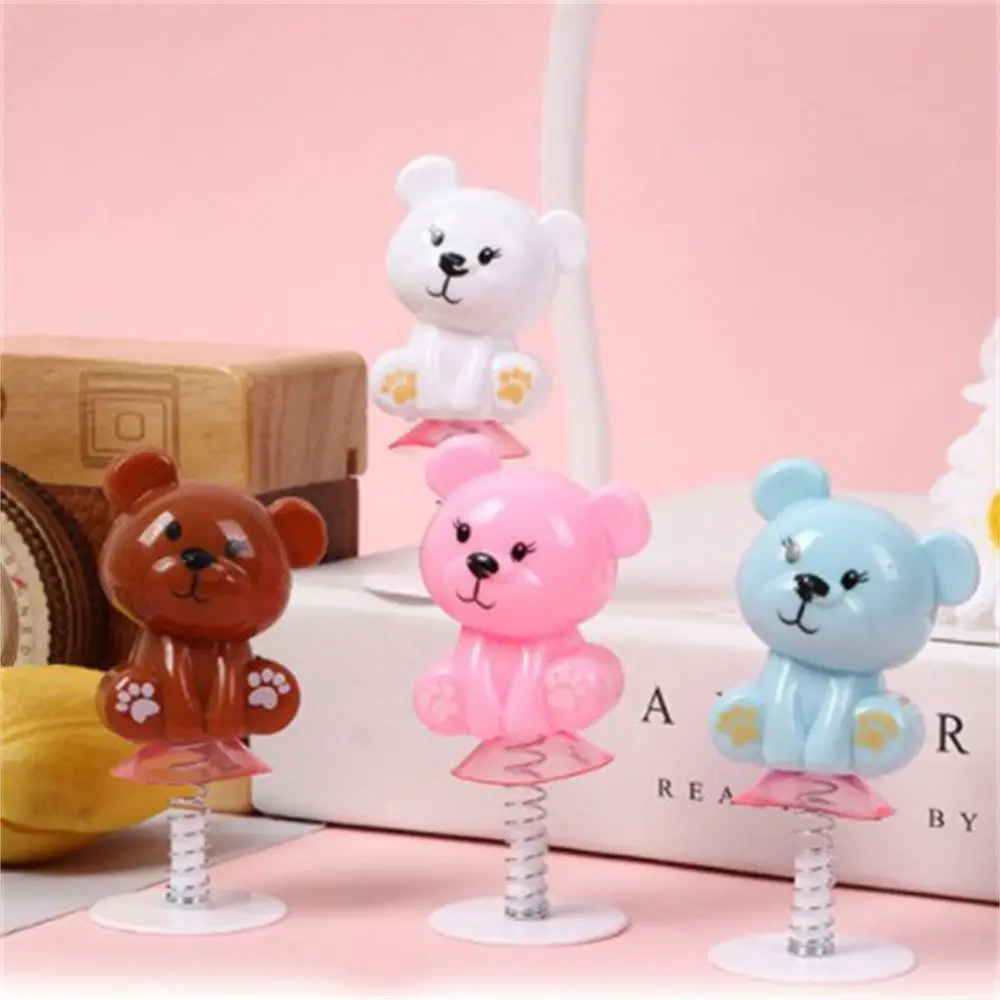 5Pcs Shower Toys Umping Doll Party Favors Children Gifts Jumping Finger Bear Bear Ball Toys Finger Game Spring Bounce Bear