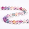 5A High Quality Natural Fluorite Stone Round Loose Spacer 4 6 8mm Pick Size For Jewelry Making Diy Necklace Bracelet Accessory 4
