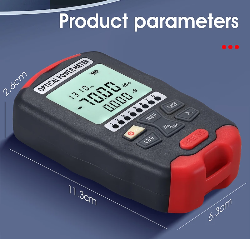 AUA-D7/D5/DC7/DC5 Handheld Mini Optical Power Meter OPM Optical fiber tester wit
