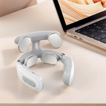 4-head Neck Massager USB Rechargeable Cervical Massager Relaxation Gifts for Women Men Dad Mom