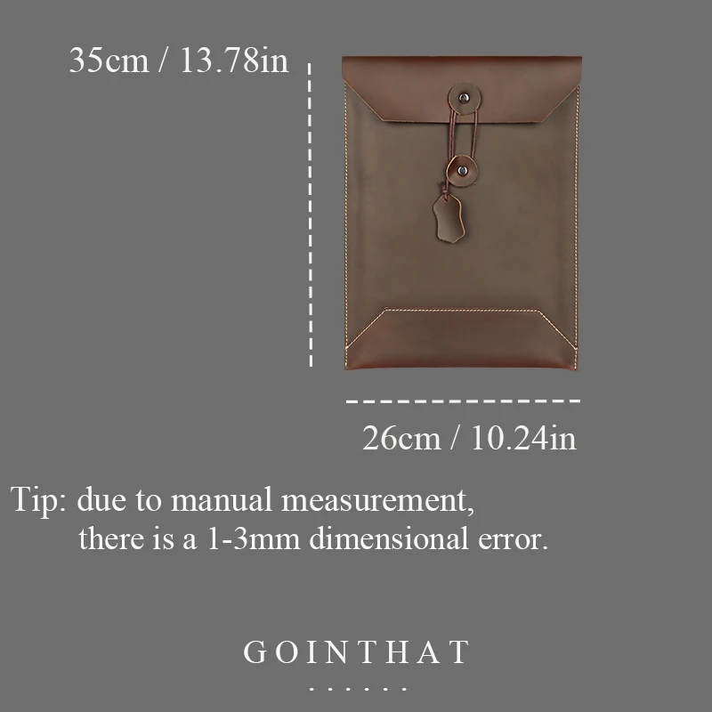 Genuine Leather A4 File Holder Organizer Document Bag Business Briefcase Laptop Sleeve Case Cover For Macbook Air Ipad Notebook