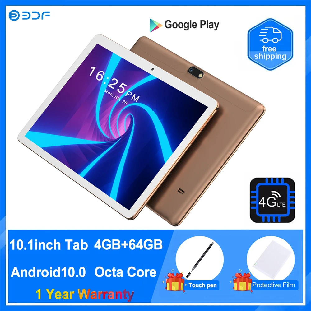 best inexpensive tablet Original Android Tablet Android10.0 Tablet 10.1 Inch Octa 8 Core 4GB+64GB 3G 4GLTE SIM Phone Call Wi-Fi AI Support Fast Charging cheap note taking tablet