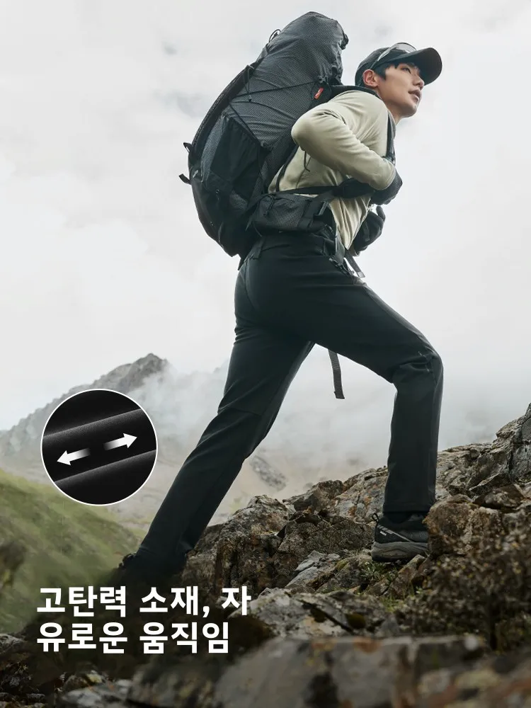 남성용 소프트쉘 하이킹 팬츠 방풍 보온 플리스 안감 스포츠 롱 트라우저 등산 아웃도어 의류 (펠리엇)