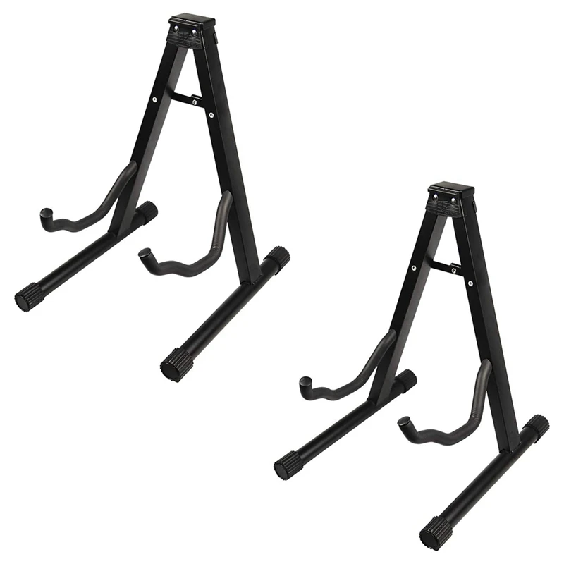 

2 Pcs Universal Assembled Black Frame Stand Guitar Stand For Most Guitars Acoustic Electric Guitar