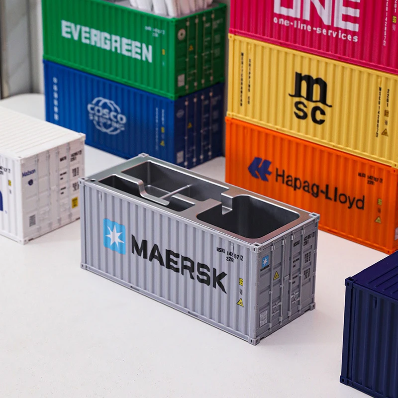 Creative 1:30 Shipping Container Desktop Stationery Storage Box Business Card Organizer Simulated Container Model Ornaments stationery organizer