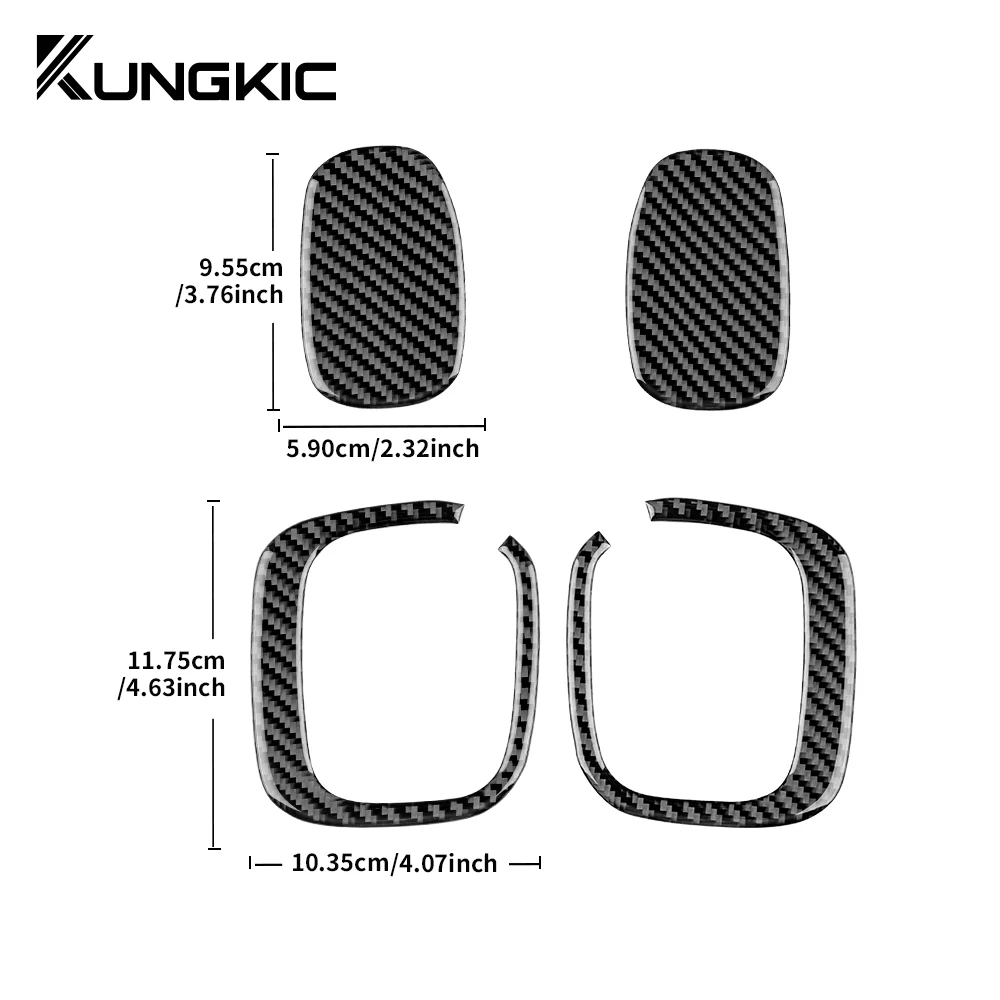 Accessori Interni Interni Auto Duro Adesivo In Fibra Di Carbonio Per Fiat 500 Per Abarth 595 2008-2013 2014 2015 2016 2017 2018 2019 2020 2021 2022 2023 Decorazione Interna (Size : Bottom Red