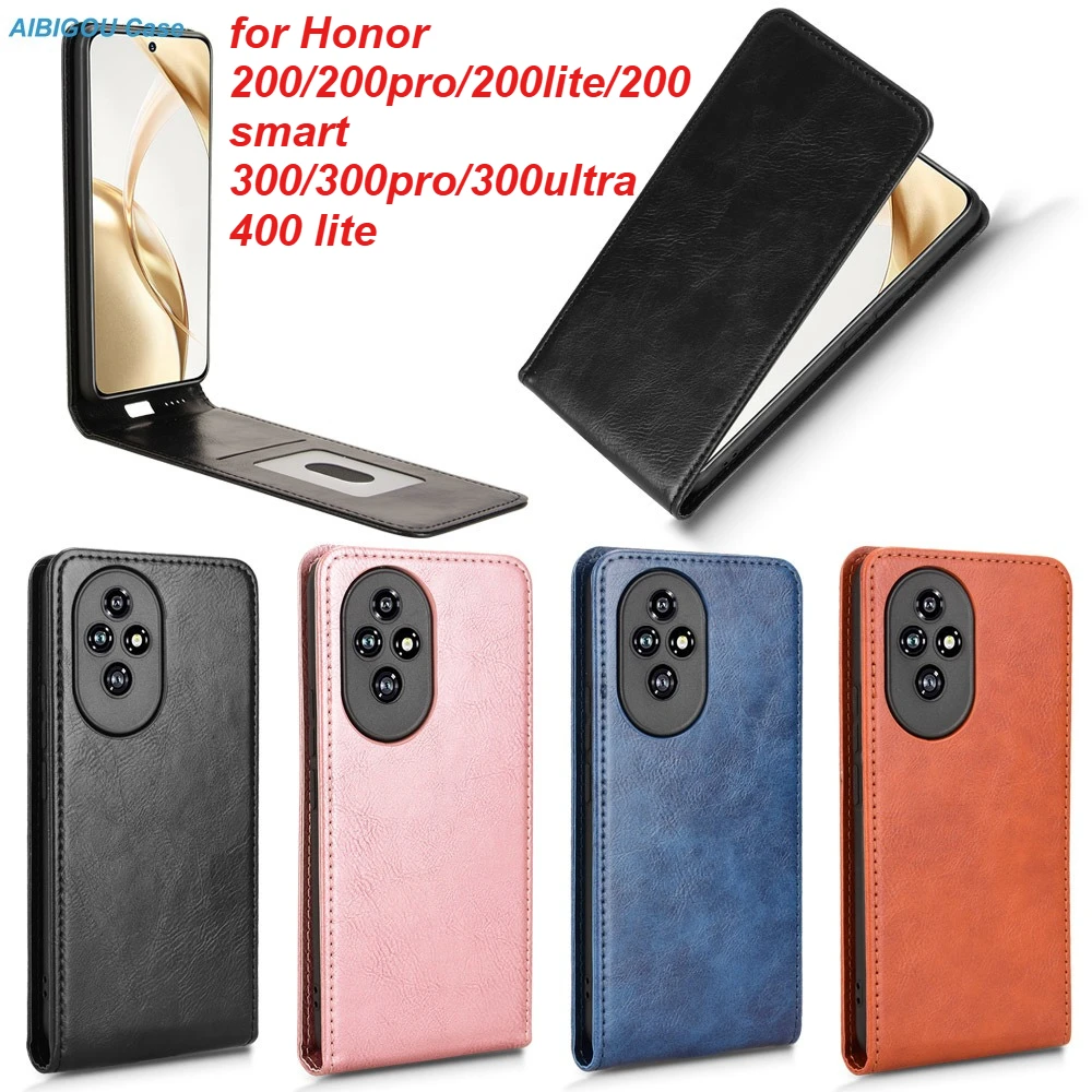 Luxury Retro Leather Flip Case - Smart Card Holder Cover