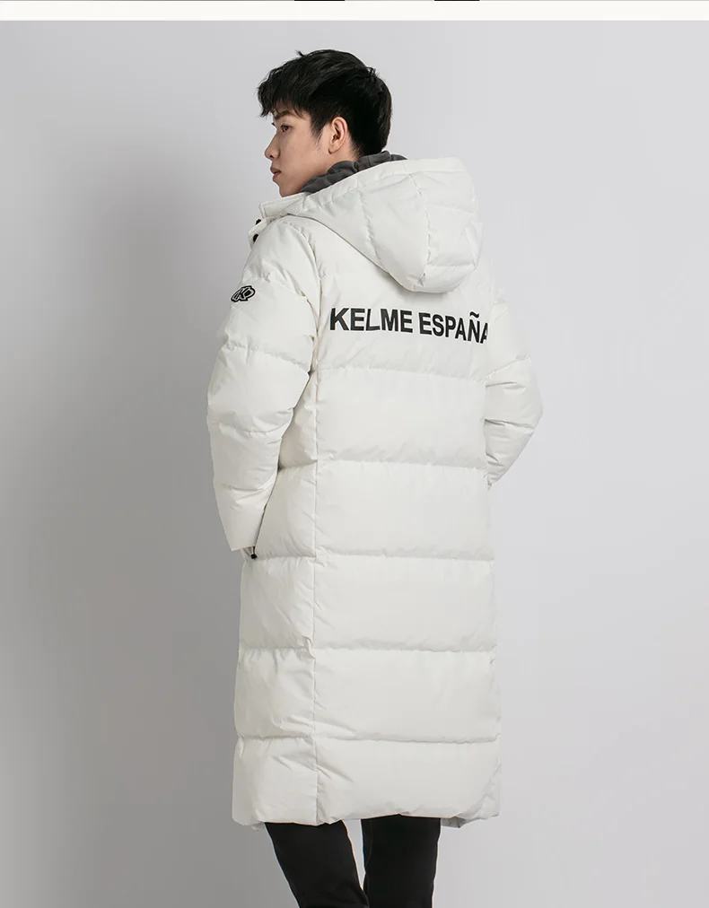 KELME Winter Sports Outdoor Fashion Down Jacket Men's And Women's Mid-Length Thickened Warm Coat 9247YR1025