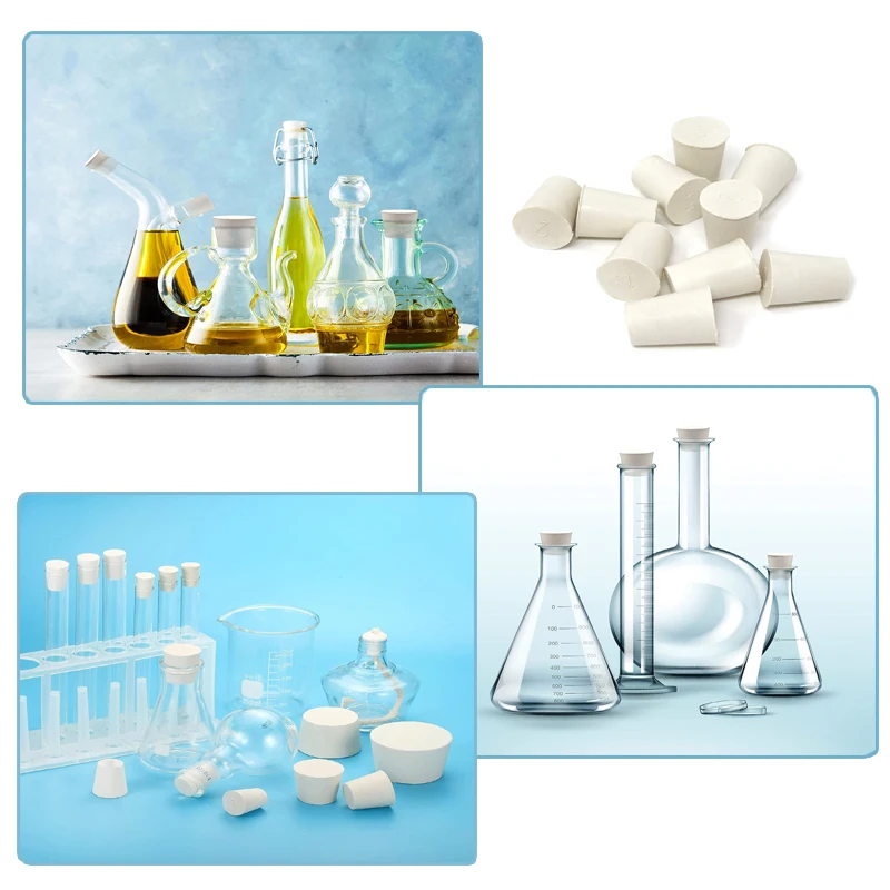 1-26pcs 23sizes White Solids Rubber Stopper Push-In Sealing Plug Laboratory Rubber Plug Pipe Tank wine bottle Tapered Hole Bung rubber stopper