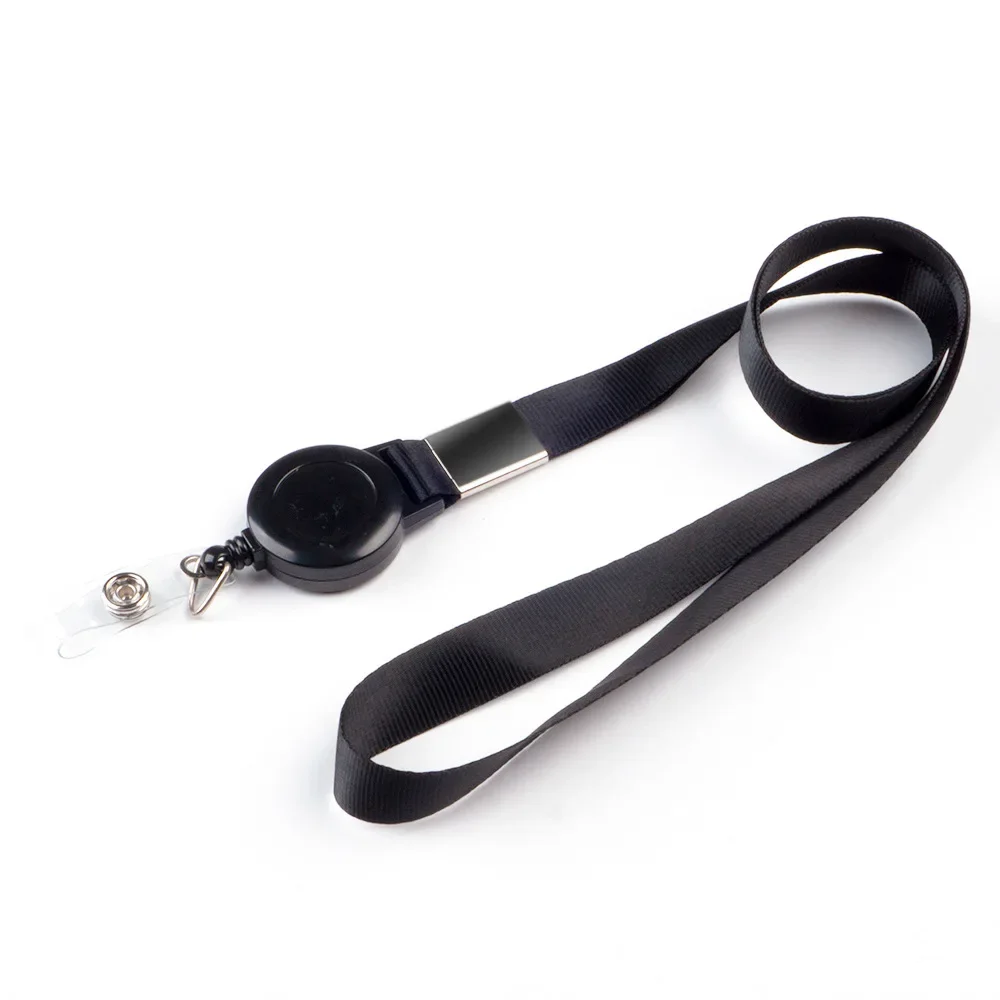 5-Pack Comfort Breakaway Lanyard & Retractable Badge Reel Combo - Stretchy Neck Strap For ID Cards