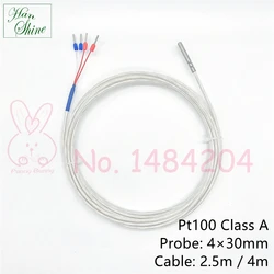 High - Accuracy Waterproof Temperature Sensor with Shielded FEP Wiring (4m cable)