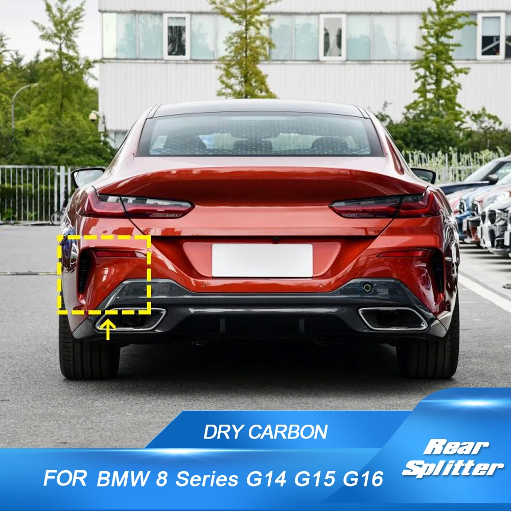 

Rear Bumper Splitters Moulding Trims for BMW 8 Series G14 G15 G16 M850i 2 Door 2019 2020 Rear Canards Dry Carbon Fiber