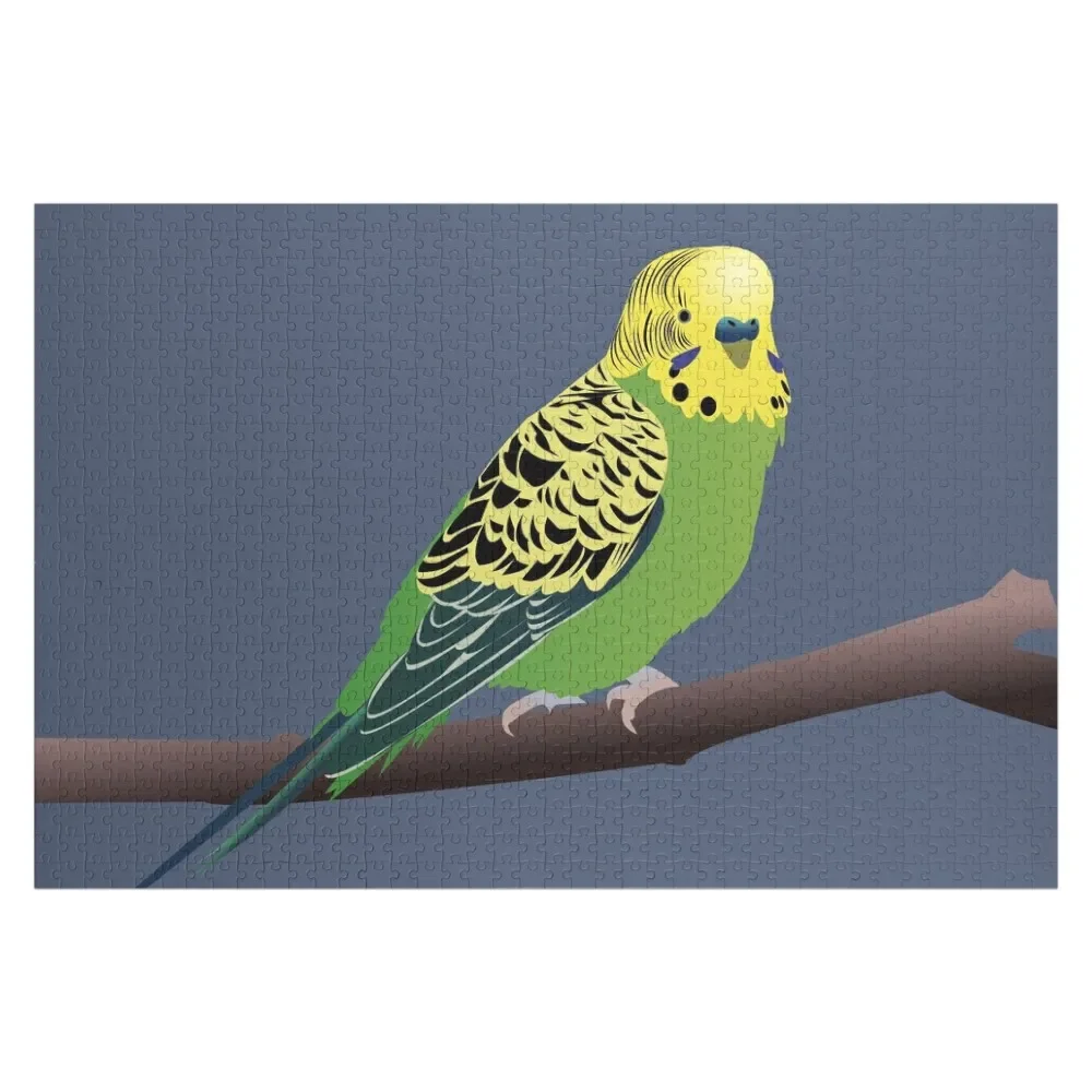 Green Parakeet/Budgie Jigsaw Puzzle Diorama Accessories Adult Wooden Personalized Puzzle