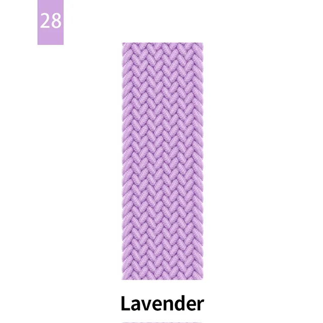 Braided Solo Loop For Apple Watch Band Se 76543 40mm 44mm Elastic Bracelet Strap on Smart Series 38mm 42mm 41mm 45mm Accessories 28 Lavender