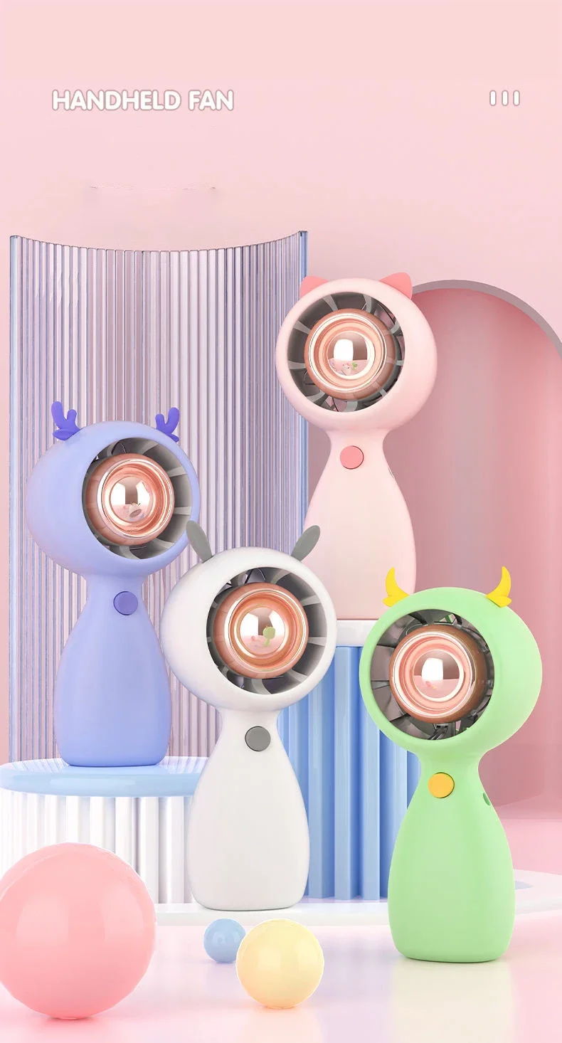 

Cute Best Gift For Children And Lady Desktop Air Cooler Pet Mini Fan USB Rechargeable Portable Handheld Fans For Home