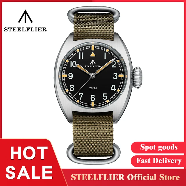 STEELFLIER officiel 36MM montre à Quartz de luxe SF745 suisse lumineux VH31 mouvement muet 20Bar étanche unisexe mode montre de plongée 1