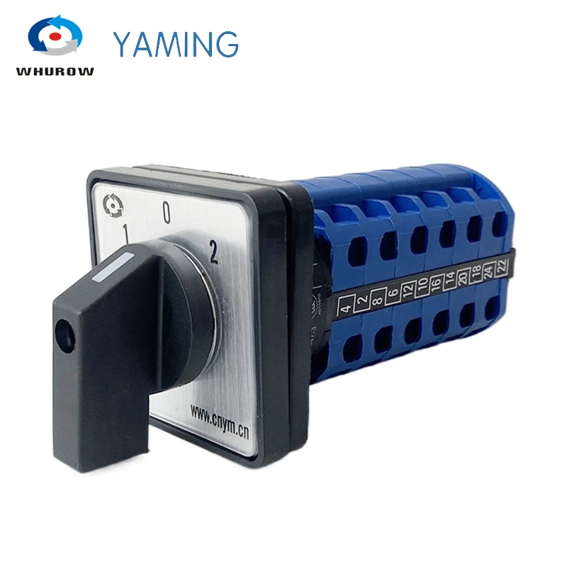 3 Position Rotary Cam Switch Selectorized 24 Contacts 20a 690v On/off/on Manual Changeover Motor