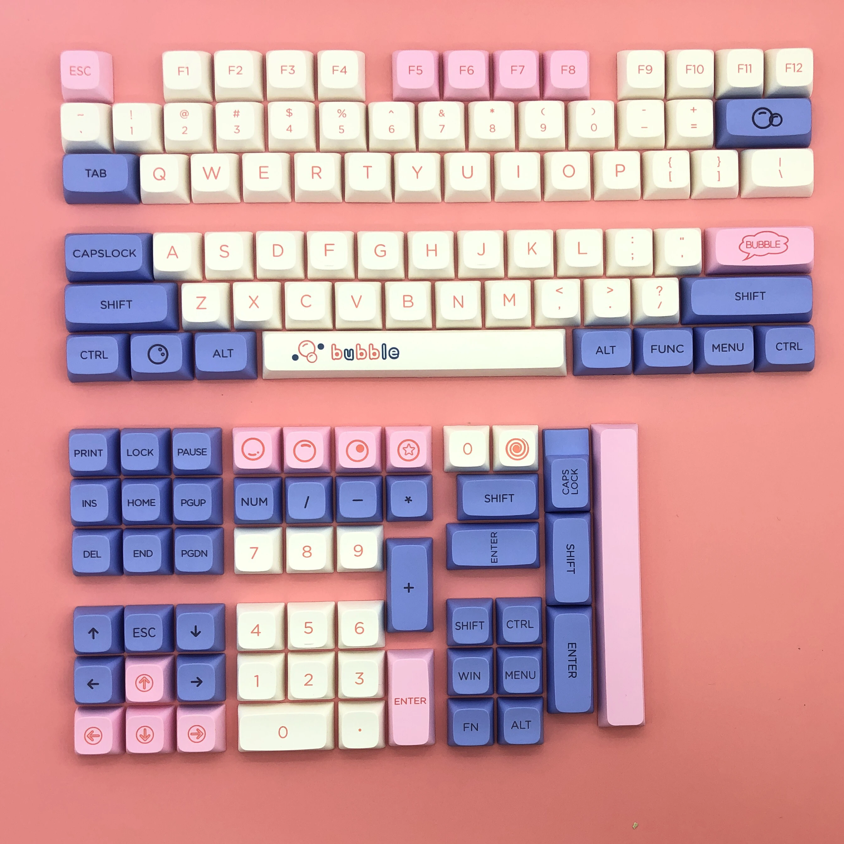 PBT Keycap 127 Key XDA Profile Personalized For Cherry MX Switch Mechanical Keyboard Anne Pro 2/GK61 