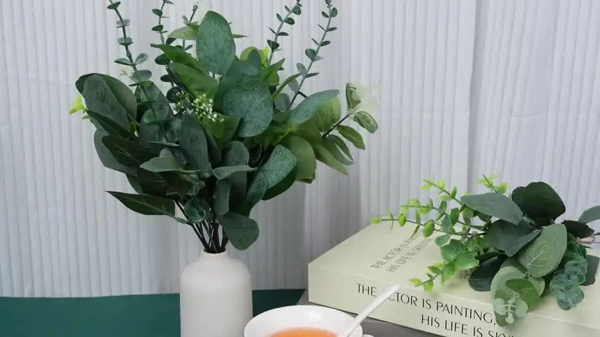 Lot De 3 Ini Plantes Artificielles Décoratives En Pot, Plantes D