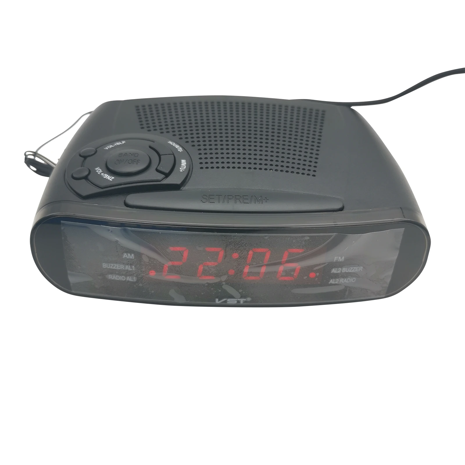 Radio sveglia digitale Am Fm con doppio Timer di spegnimento a Led Display  a tempo rosso funzione di Backup della batteria