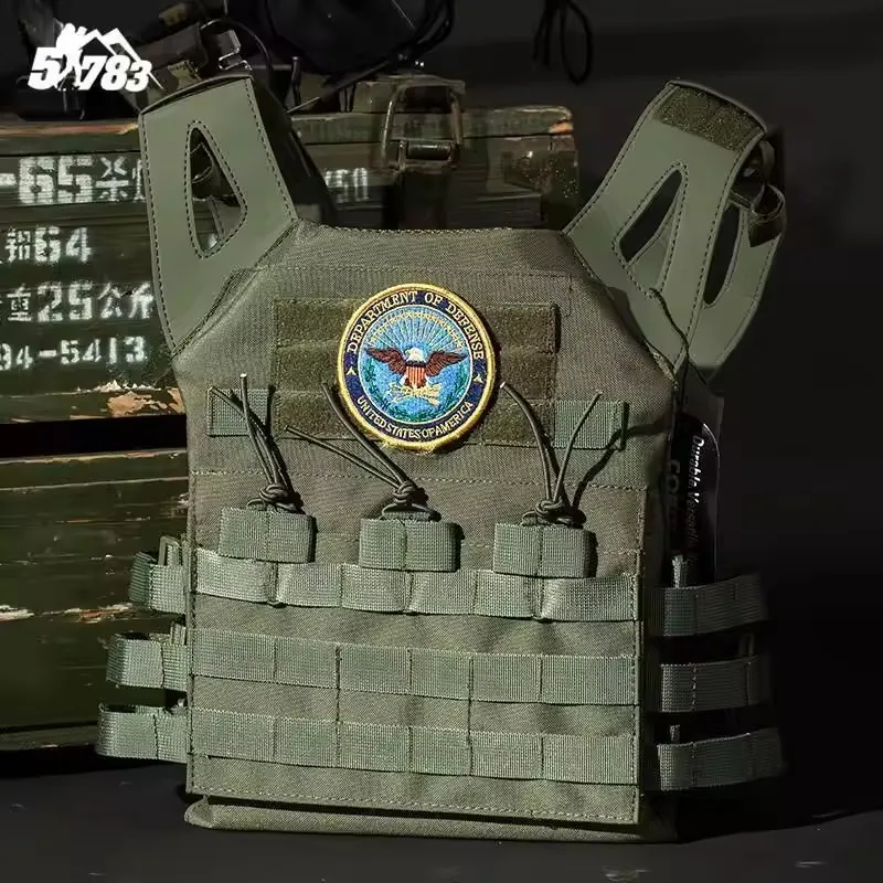 나일론 전술 조끼 바디 아머 사냥 캐리어 에어소프트 액세서리 CS 전투 MOLLE 카모 밀리터리 아미 조끼 (야외 사냥용)