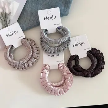 Elastici per capelli ad alta elasticità, coppia di elastici in raso antiscivolo per donne e ragazze, accessori per capelli alla moda.