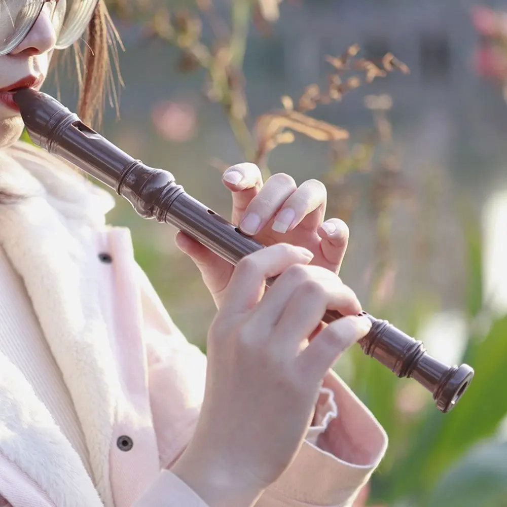 Soprano Recorder G Key Instrument Beginners 8 Hole Flute Cleaning Rod ABS Music Flute Resin Musical Instrument