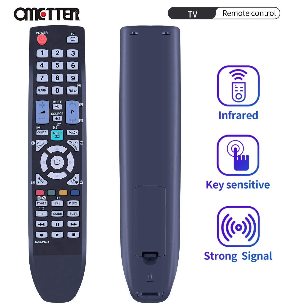 Telecomando Universale Zerone Per Samsung – Sostituisce I Modelli BN59-00901A, 00888A E Compatibili