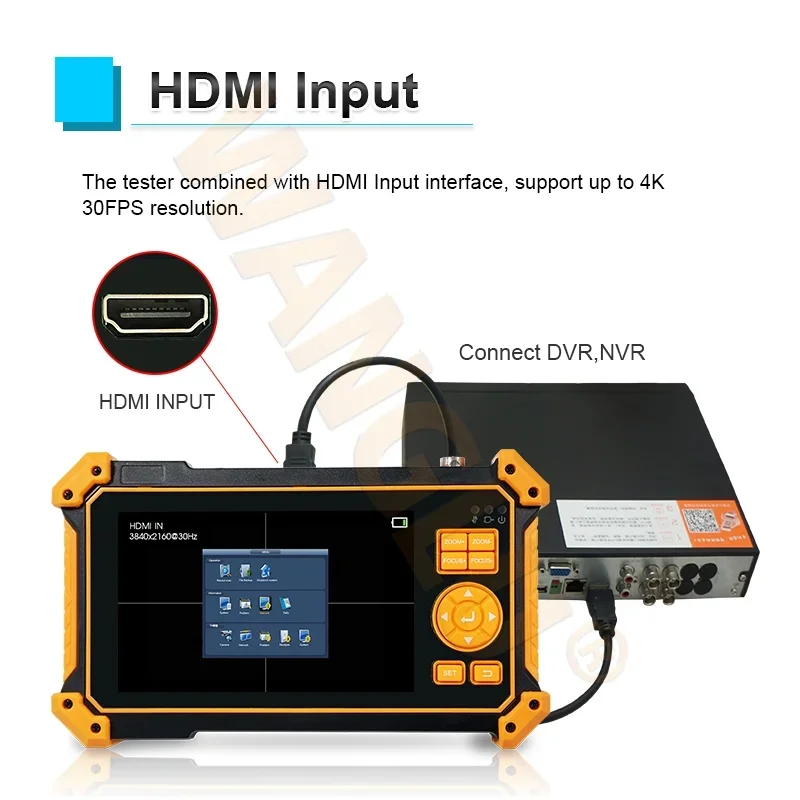 HD Coaxial 4.0 Test CCTV 3100 VGA HDMI Input Surveillance Project Camera Media Player With 5 inch TFT-LCD Screen Full Function professional cctv tester 8mp ahd tvi cvi cvbs security camera hd coaxial tester with ptz controller utp cable test dc 12v output