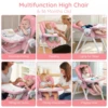 SEJOY Baby High Chair Infants Folding Convertible Removable Tray Adjustable Seat 5