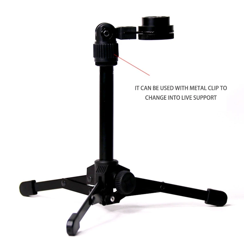 Microphone stand Foldable Tripod Desktop Microphone Stand Holder for Podcasts Online Chat Conferences Lectures Meetings and More
