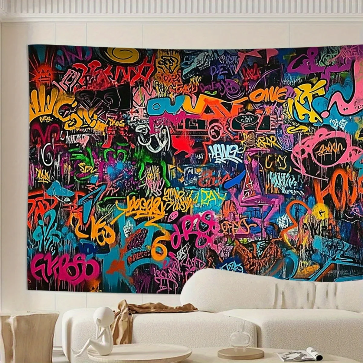 1 StückVivid Hip-Hop-Graffiti-Party-Hintergrund, einfach aufzuhängen, Jubiläen und Veranstaltungen – Detail 4