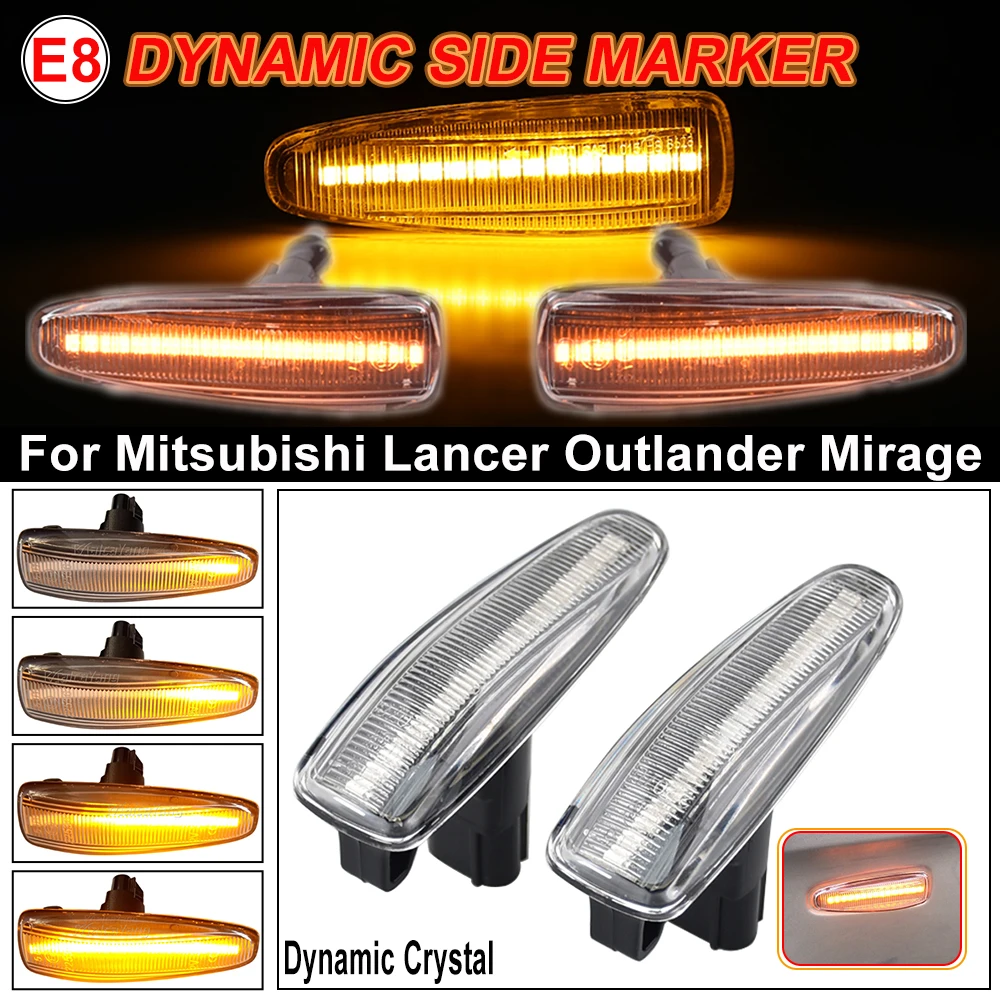 Luz LED De Posición Lateral De Señal De Giro Dinámica Para Mitsubishi Lancer Evolution Evo X Outlander Sport RVR ASX Mirage 2014-2019 - AliExprs