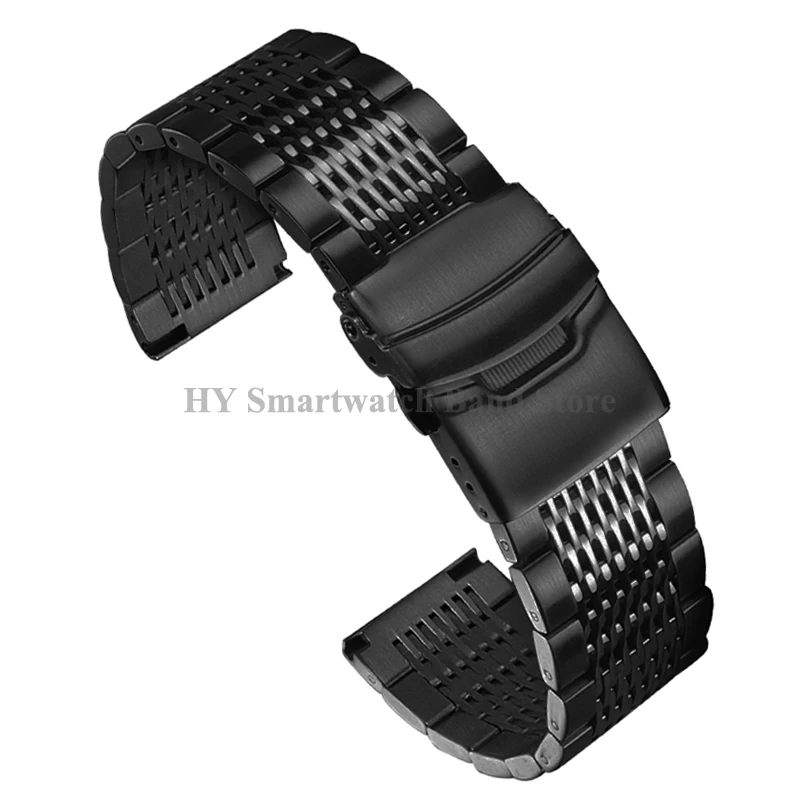 Luxury Stainless Steel Mesh Diving Watch Band with Metal Folding Buckle