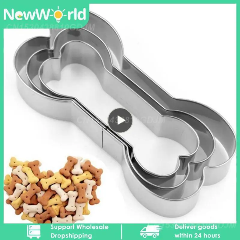 Set Cookie Cutter Set Baking Tray Dog Bone Shape Cookies Stainless Steel Cookie Mold Baking Kitchen Cutter Tools