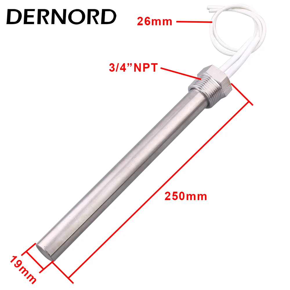 220v Cartridge Tubular Heater with 3/4'' NPT Thread Immersion Heating  Element Electric Water Rod 250W 500W 1KW 1.5KW 2KW - AliExpress